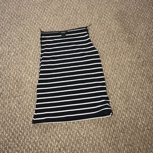 Black and white striped high neck tank top